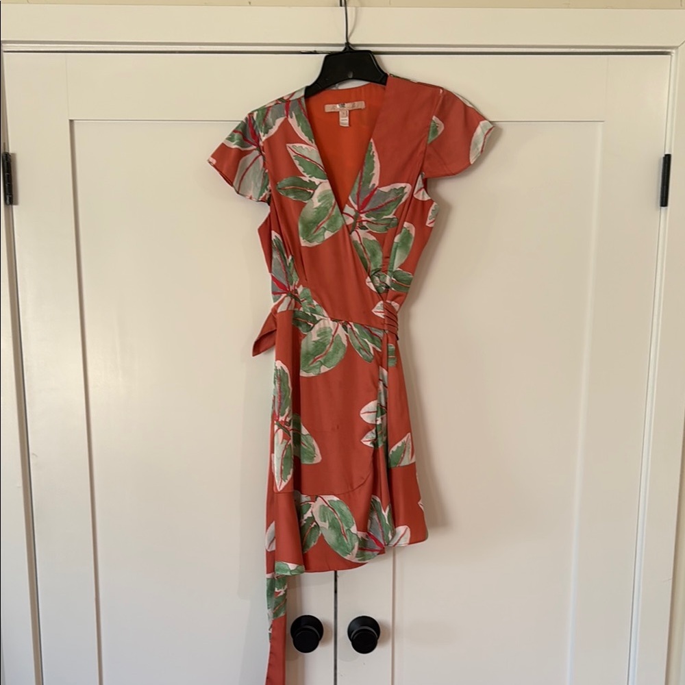 FINAL 💰 DROP Hutch Floral Wrap Dress in Orange